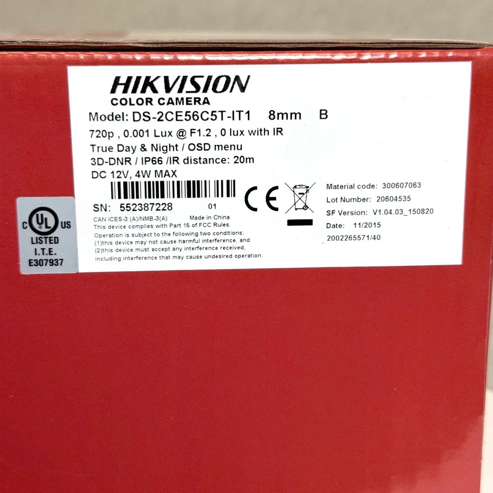 Hikvision Turbo HD EXIR Turret Camera 720p 8mm IP66 DS-2CE56C5T-IT1 White